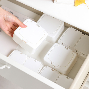 Portable Mini White Square Medicine Storage Box