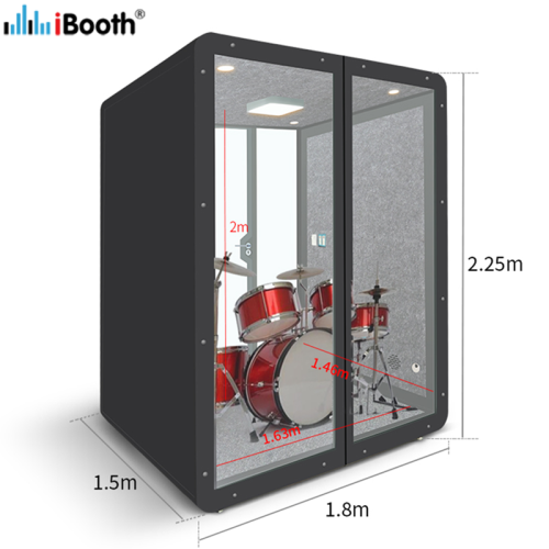 Soundproof Drum Booth สำหรับขายบูธแสดงเสียงสำหรับการพิจารณาเสียงที่บ้านสำหรับห้องประชุม คุณภาพ