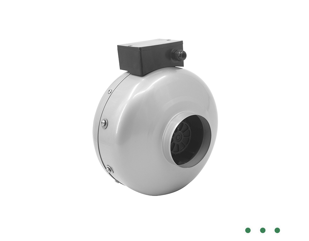 Circular Inline duct fan 100mm iron impeller