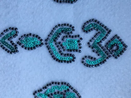 New special embroidery beaded patch chapter