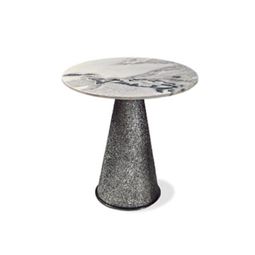 Modern Round Marble Top Coffee Table - Small & Elegant for Home, Living Room, Bedroom, Bar, Hotel