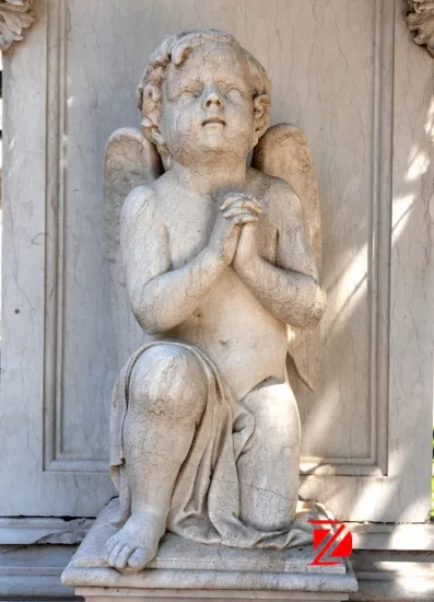 Marble stone angel for grave