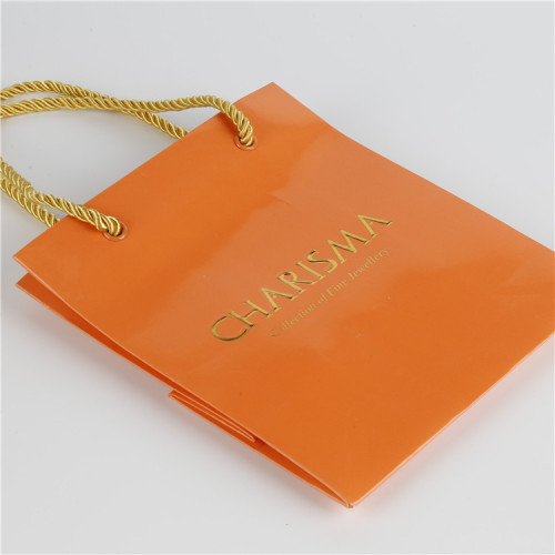 Custom Printed Paper Gift Shopping Bags With Handles