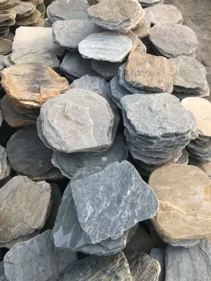 Natural slate stepping stones