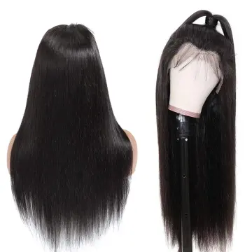 The New Listing Straight Low Short Natural Black Woman Wig Human Hair Lace Front Brazilian