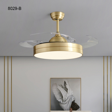Gold Crystal Ceiling Fan Lamp - European Style Zhongshan New Light Luxury Fan Chandelier