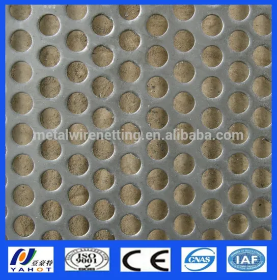 Round Hole Galvanized Perforated Metal Fence