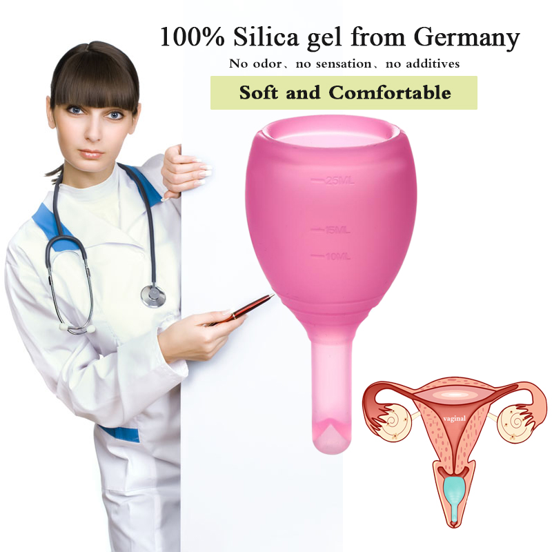 New Discharge Menstrual Cup Medical Grade Silicone Menstrual Cup Valve Menstruation Silica Gel 6114