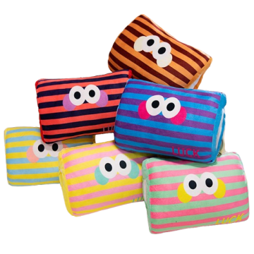 Kawaii Big Eyes Custom Logo Plush Pillow Warmer
