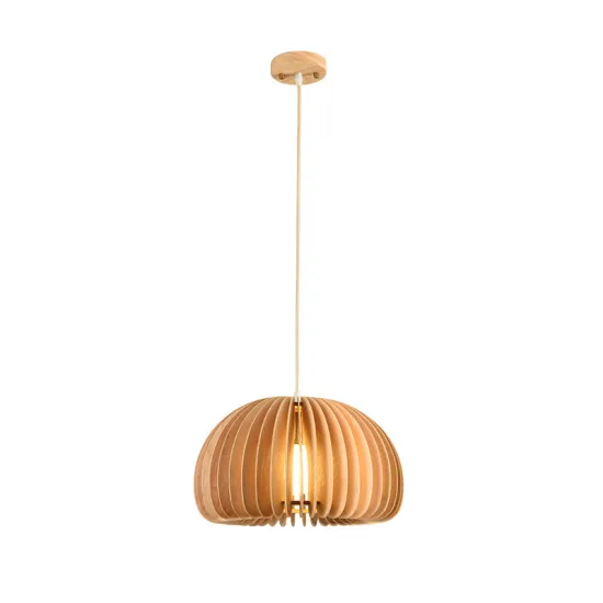 Modern Nordic Wooden Pendant Light: A Stylish Indoor Hanging Lamp for Kitchen, Bedroom, Living Room, and Dining Room Décor
