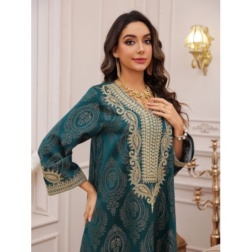 لباس شب لاکچری فابریک ژاکارد