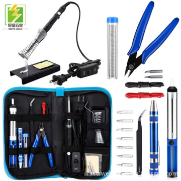 SSTS-SIS-12: Comprehensive 12-in-1 Soldering Iron Set and Welding Tools Kit with Adjustable 60W Electric Soldering Iron
