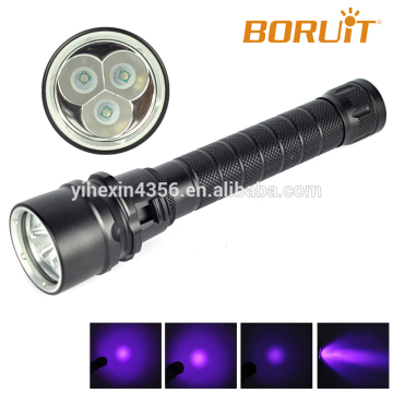 High Power 10 Watt UV LED Flashlight 395nm - 400nm with Magnetic Control UV Torch