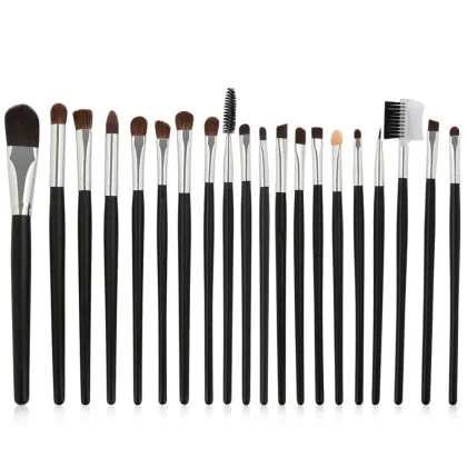 20PCS Horse Hair Wooden Handle Makeup Brushes Sets