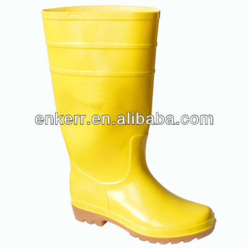 360mm height yellow outsole yellow upper PVC boots