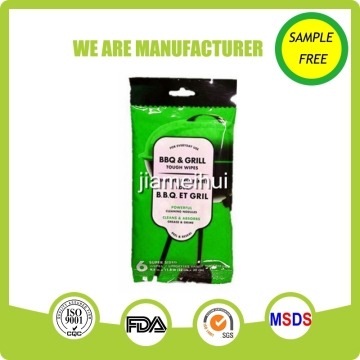 Disposable spunlace cleaning restaurant bbq wet wipes