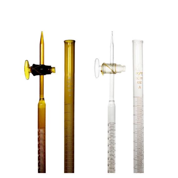 Burette en verre transparent avec verre Stopcock Classe B