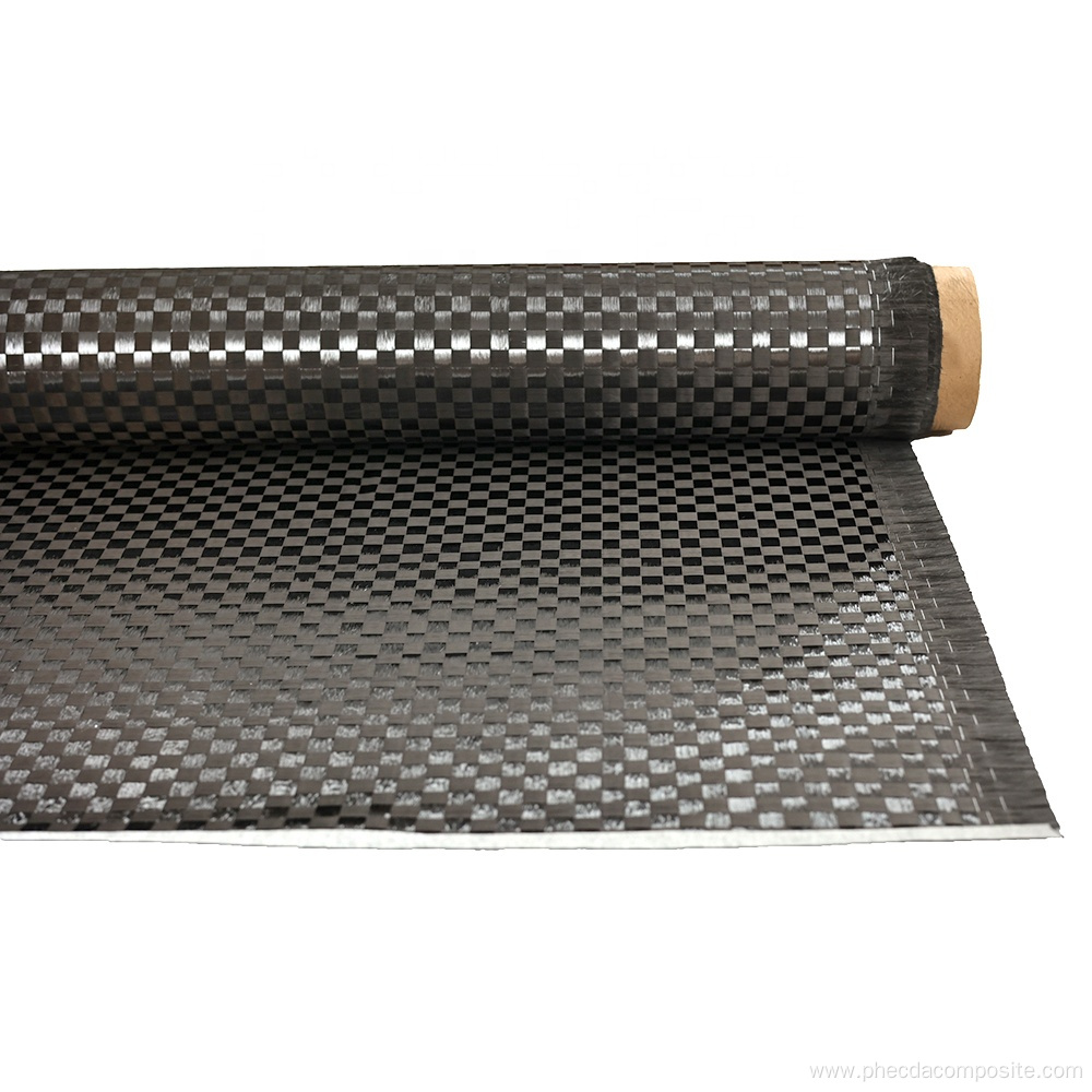 12K 200gsm carbon fiber fabric cloth roll stretched