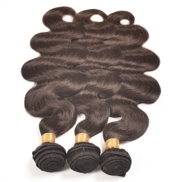 Brazilian Body Wave Hair Bundles Remy Human Hair Extensions 1# 4# 2# Natural Brown Color Brazilian Hair Weave Bundles