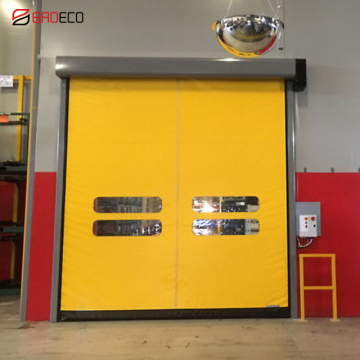 Fast Rolling Automatic Fabric Plastic Roll Up High Speed PVC Door For Warehouse