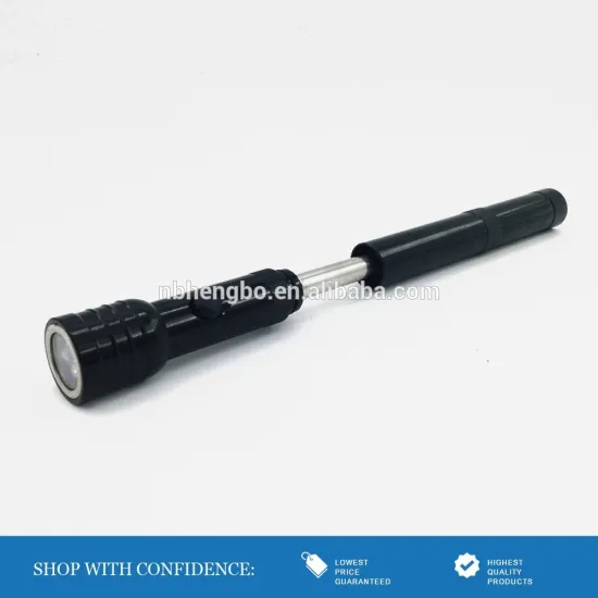 push button 22.5inch telescopic working flashlight with magnet