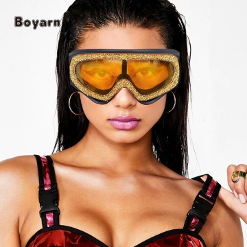 Boyarn 2022 Fashion Diamond Portable Outdoor Cycling Racing Snow Ski Protective Eyewear