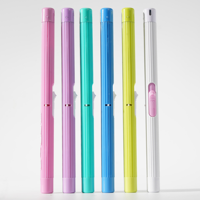 Пять цветового мягкого пламени длинный цилиндр свеча легче