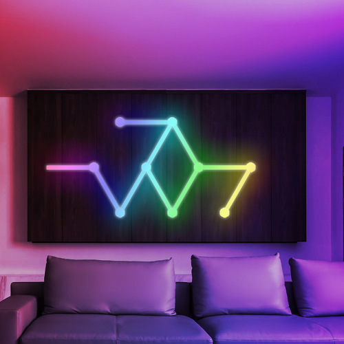 Lâmpada de lâmpada trapezóide colorida conectada Lâmpada de parede LED