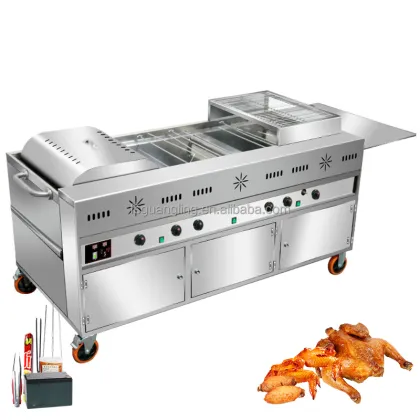 New BBQ Rotary Chicken Grill Machine - Rotary Chicken Roaster Rotisserie Oven for Chicken (Gas)