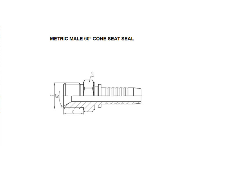 Metric Male 60° Cone Seat Seal 10611