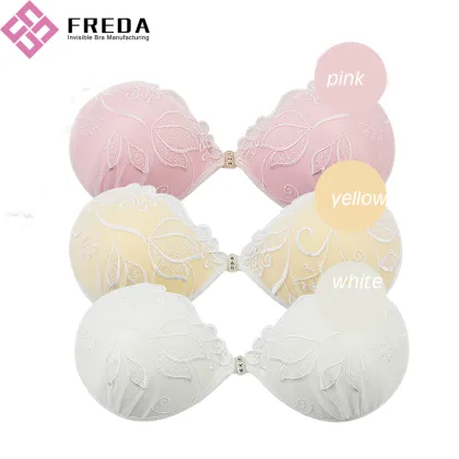 Leaves Embroidered Cheap Lace Wireless Bra Online