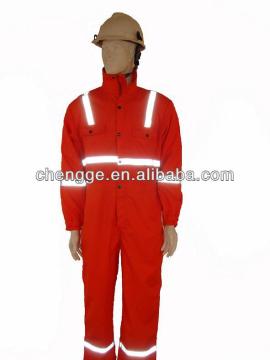 100% fire retardant coverall orange color from factory,china