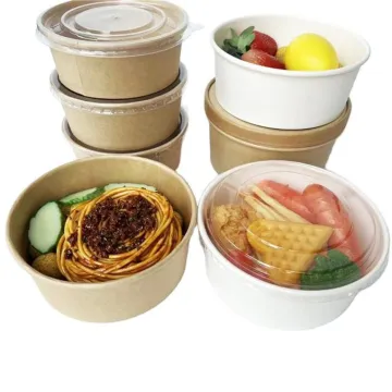 Kraft paper bowl disposable lunch box takeaway bowl