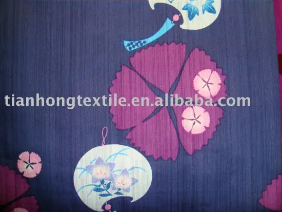 Printing Figured Dress Shirt Garment Denim Fabric Cotton