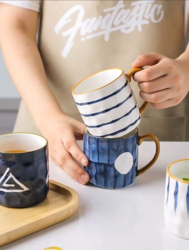 Marine - style Ceramic Mugs Set