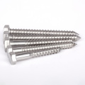 SS304 Flat Head Hexagon Screw Wood Screw