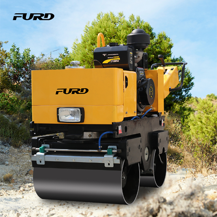 Chinese cheap double drum road roller 800kg compactor