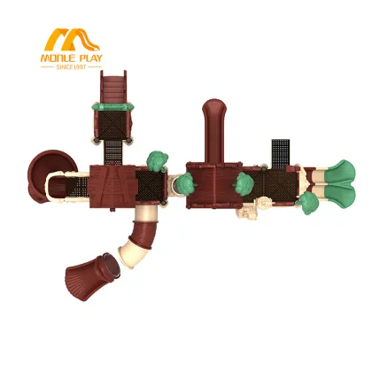 High Quality Outdoor Playgrounds: Large Slides and Swings Equipment