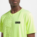 Camiseta esportiva de algodão mercerizado impresso de alta qualidade