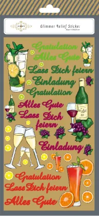 The Celebration Glimmer Relief Sticker