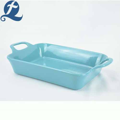 OEM Accept Solid Color Stoneware Bakeware With Handles