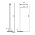 Avenue Single Lever Bath Mixer Floor-Li Matt Black