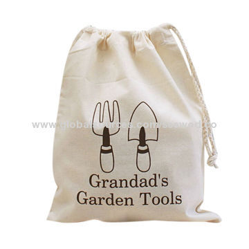 Canvas storage drawstring bag
