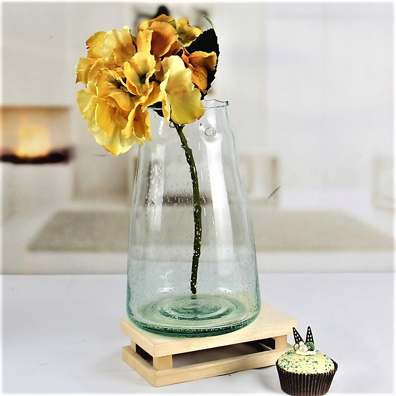 Recycled Glass Vase With Bubble