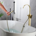 Brass Selfstanding Bathtub Filler Faucet with Hand Shower