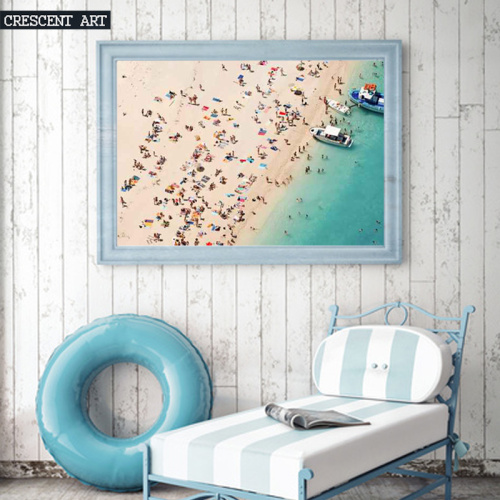Summer Holiday Seaside Boats Canvas Prints
