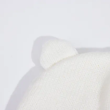 baby autumn and winter knitted brimmed hat for winter