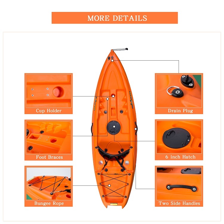 Professional Woowave 2.2m Fishing Kayak Canoe - Affordable Row Boats