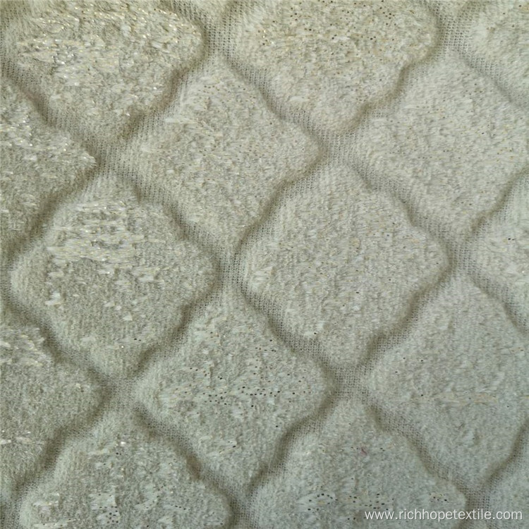 Luxury Short Plush Velvet Embossed PV Fabric