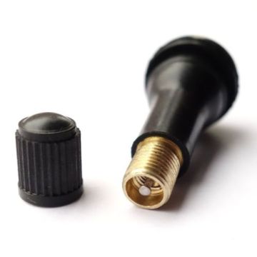 Popular Ningbo Factory TR413 Black Rubber Tire with Short Hubs and Valve